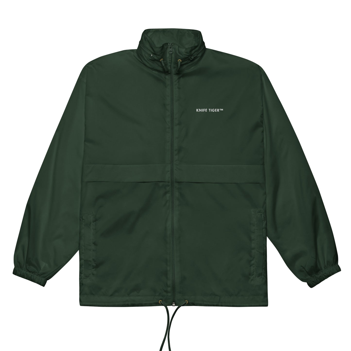 Green chef windbreaker with Knife Tiger embroidered logo on front